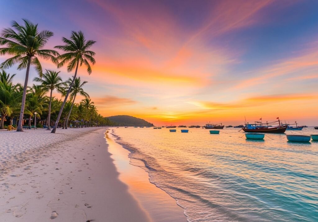 AI-generated illustration of Vietnam island beaches and local coastal culture
