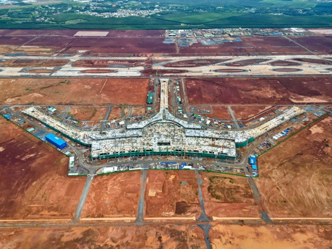 Long Thanh airport under construction in June 2025, not an operational terminal image.