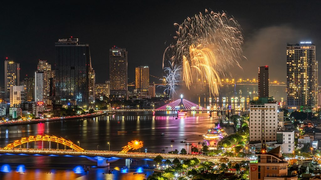 Fireworks over Da Nang during a previous international fireworks festival